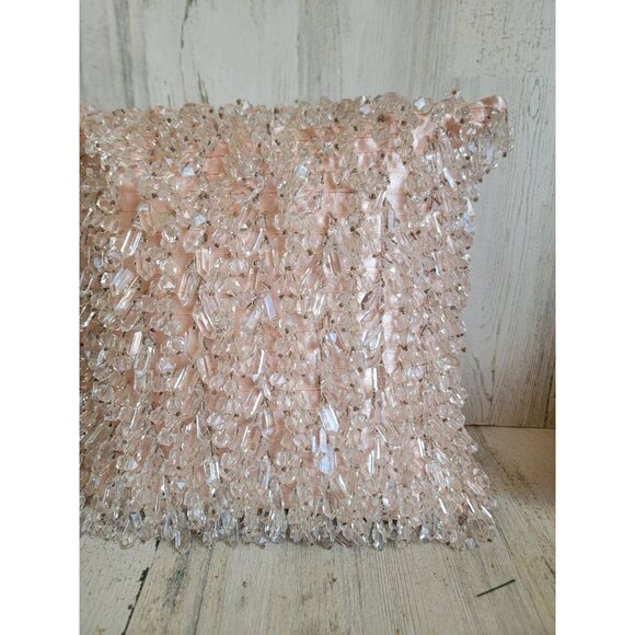 KSA pillow satin pink Faux Crystal Unique home decor - Picture 5 of 9